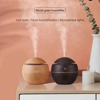 Home Wood Grain Air Humidifier Purifier Aroma Diffuser USB Ultrasonic Cool Mist Sprayer Essential Oil Fragrance