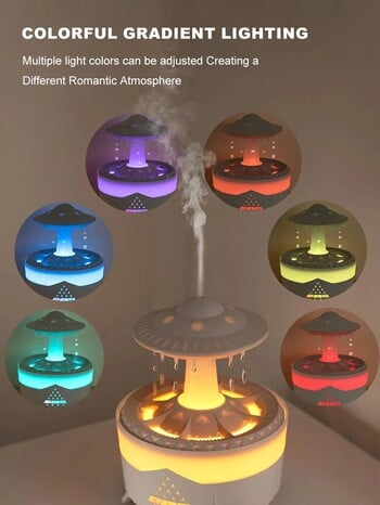 2025 Ufo Air Humidifier Ultrasonic Aromatherapy Diffusers Mist Maker Fragrance Essential Oil Aroma Difusor Τηλεχειριστήριο