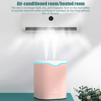 2000ML USB Air Humidifier Ultrasonic Double Nozzle Essential Oil Diffuser Aromatherapy Cool Mist Maker Fogger for Home Office