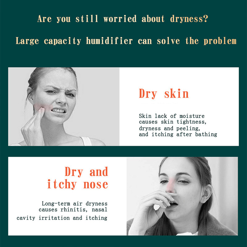 2000ML USB Air Humidifier Ultrasonic Double Nozzle Essential Oil Diffuser Aromatherapy Cool Mist Maker Fogger for Home Office