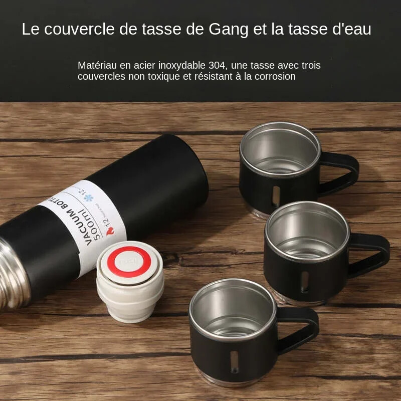 500ML 304 roostevabast terasest vaakum isoleeritud pudeli kinkekomplekt kontoris äristiilis kohvikruus termospudeliga kaasaskantav pudelikarahvin