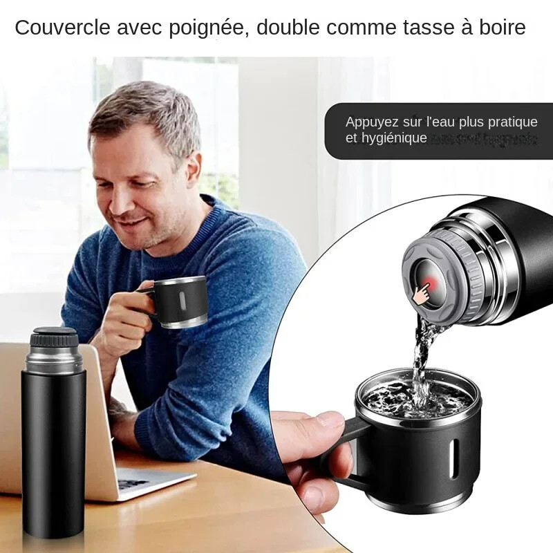 500ML 304 roostevabast terasest vaakum isoleeritud pudeli kinkekomplekt kontoris äristiilis kohvikruus termospudeliga kaasaskantav pudelikarahvin