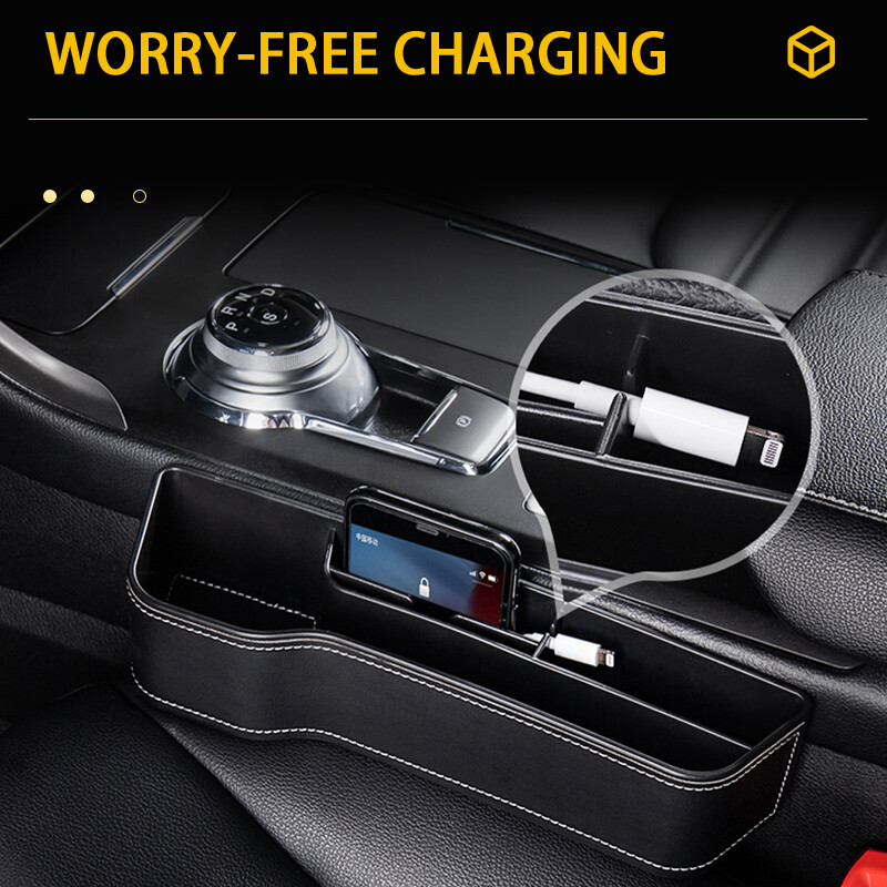 Δερμάτινο PU δερμάτινο κάθισμα αυτοκινήτου Gap Box Εσωτερικό κάθισμα στο πλάι Organizer Auto Seat Crevice Storage Filler Πολυλειτουργικό Pocket Stowing Tidy