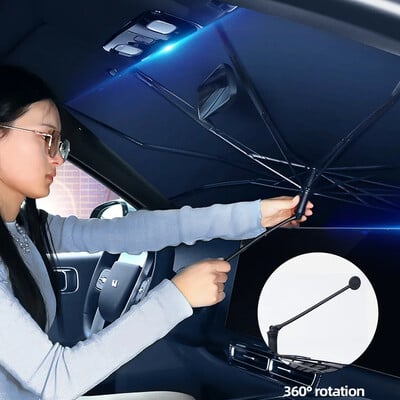 Umbrelă de soare pentru mașină Parbriz Umbrelă Umbrelă de soare frontală Umbrelă de soare pliabilă Protecție de vară Scaun auto Izolație termică Accesorii auto