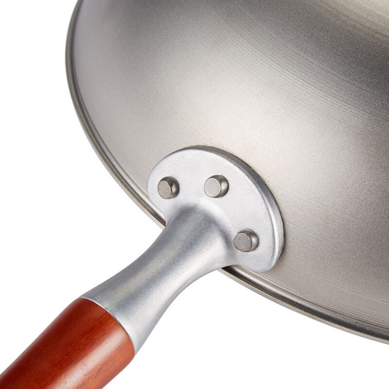 Gryno titano wok nepridegantis virtuvės indai Nedengta keptuvė Buitinė apvali dujinė dujinė viryklė