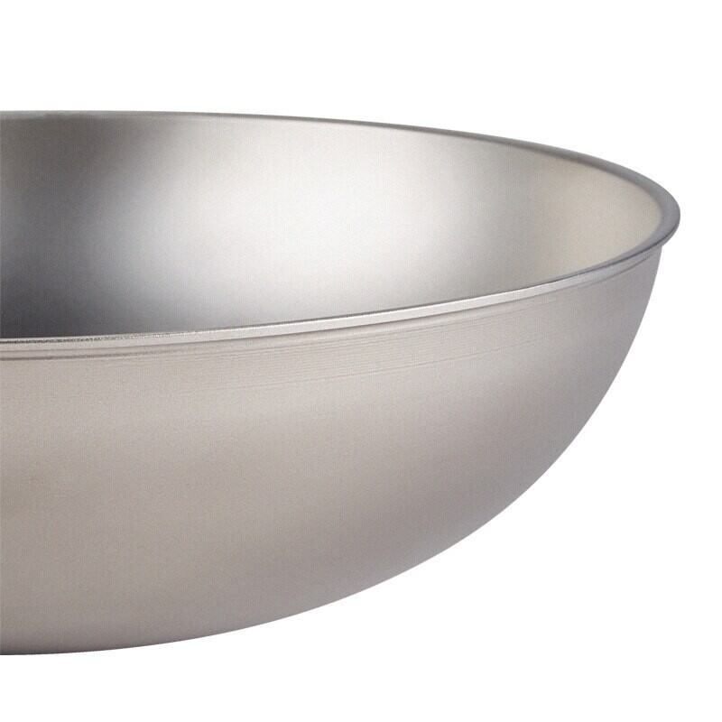 Gryno titano wok nepridegantis virtuvės indai Nedengta keptuvė Buitinė apvali dujinė dujinė viryklė