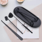 Roostevabast terasest küünalde kustutustööriist Küünla trimmer Küünlataht trimmimiseks käärid/konks/küünlaalus/küünlahooldustööriist