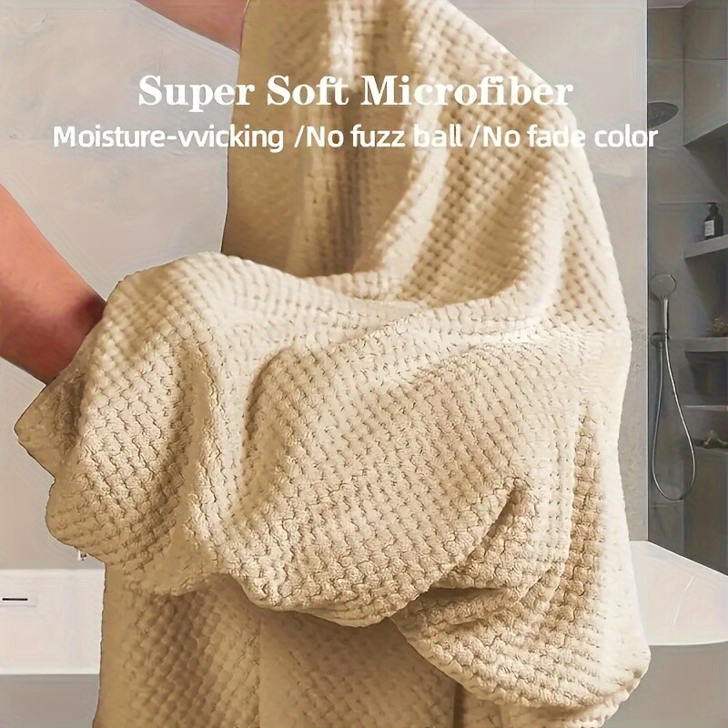 Μεγάλη, μονόχρωμη, απορροφητική πετσέτα μαλλιών μικροϊνών, περιτύλιγμα πετσέτας μαλλιών με ελαστικό ιμάντα Μαλακή πετσέτα που στεγνώνει γρήγορα