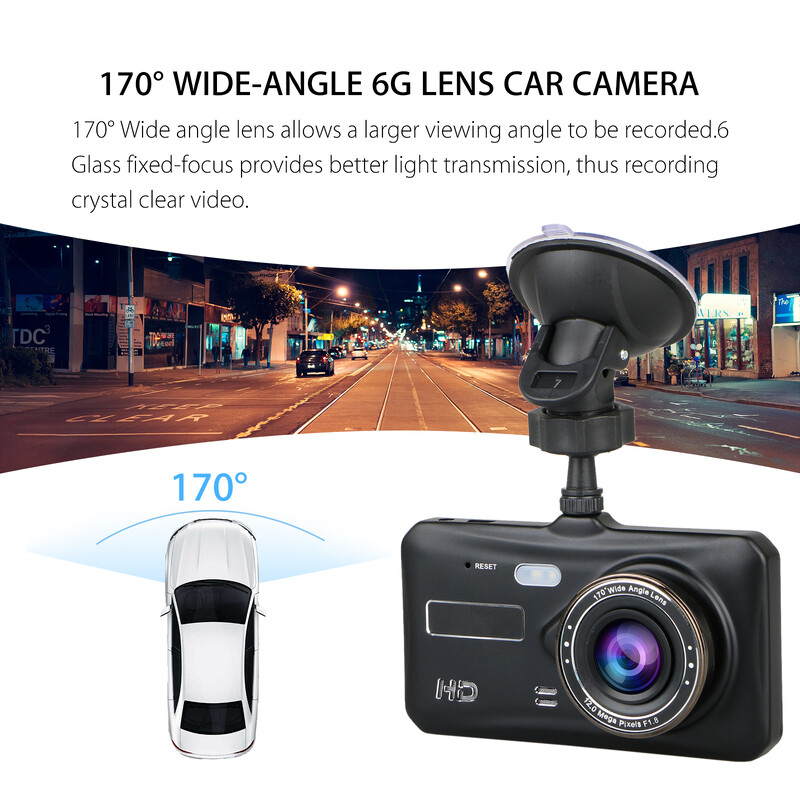 Armatuurkaamera esi- ja tagakaamera CAR DVR auto videosalvesti Sõiduki must kast FULL HD 1080P öönägemine juhisalvesti