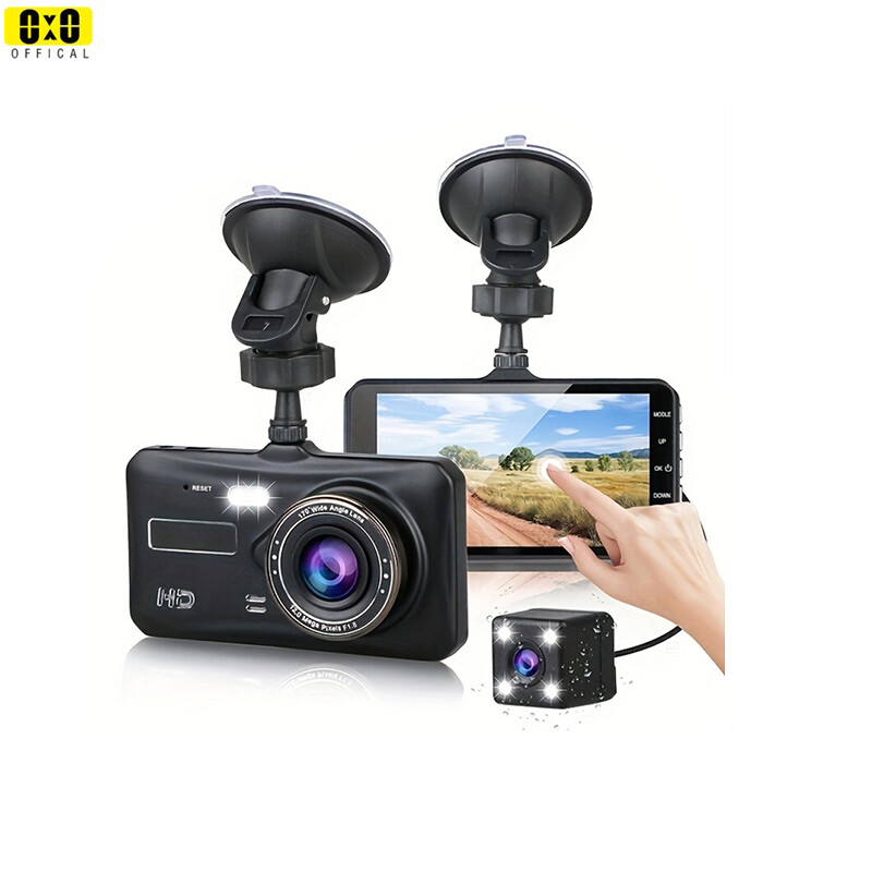 Armatuurkaamera esi- ja tagakaamera CAR DVR auto videosalvesti Sõiduki must kast FULL HD 1080P öönägemine juhisalvesti