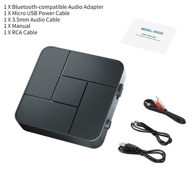 Аудио предавател Приемник Съвместим с Bluetooth 5.0 RCA Безжичен музикален аудио адаптер с микрофон за PC TV Автомобилна интелигентна система