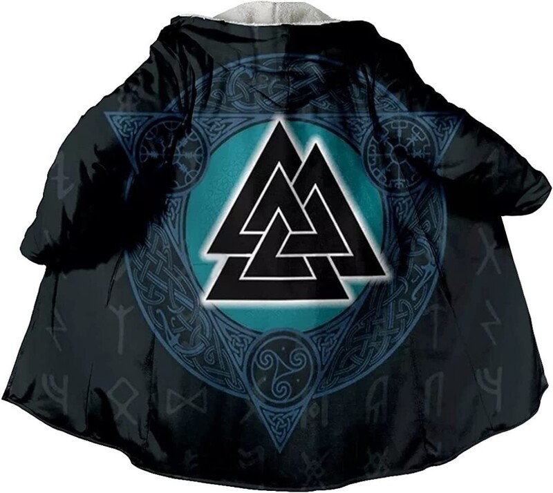 Enim müüdud Viking Armor kapuutsiga mantel, 3D-prinditud kaasaegne fliisist kapuutsiga mantel meestele, naiste paaridele