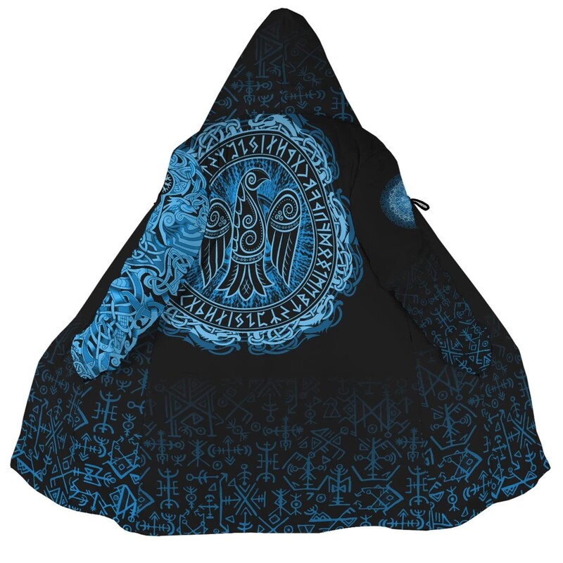 Enim müüdud Viking Armor kapuutsiga mantel, 3D-prinditud kaasaegne fliisist kapuutsiga mantel meestele, naiste paaridele