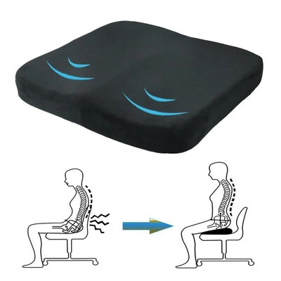 Uus Tailbone ishias seljavalu leevendav Mugav kontoritool Autoistme padi libisemiskindel ortopeediline mäluvahust Coccyx padi