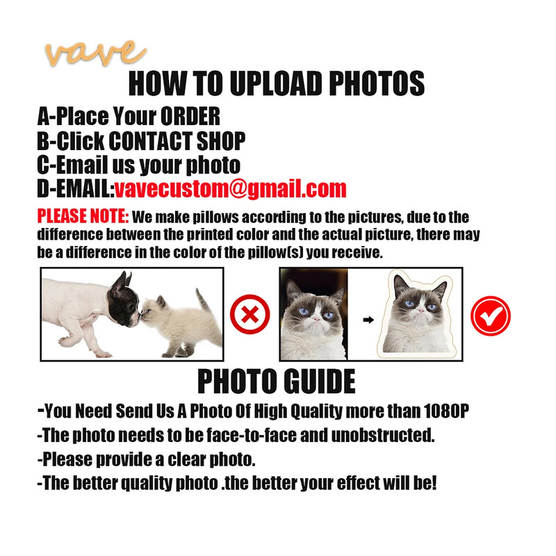 Foto Kohandatud kujuga padjapüür DIY lemmiklooma padi Mänguasjad Nukud Täidisega Loom Koer Kass Pilt Padja Kohandamine Diivan Autopadi