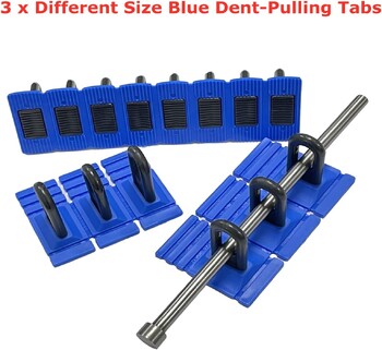 Нов инструмент за ремонт на вдлъбнатини на автомобили Auto Dent Puller Kit Heavy Duty Cars Body Dent Remover Glue Pulling Tabs Сини инструменти за издърпване