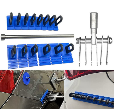 Нов инструмент за ремонт на вдлъбнатини на автомобили Auto Dent Puller Kit Heavy Duty Cars Body Dent Remover Glue Pulling Tabs Сини инструменти за издърпване