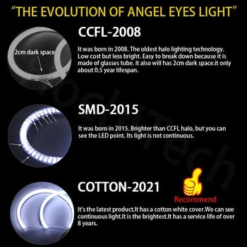 Super Bright Halo Rings Cotton LED Angel Eyes Headlight 60mm 70mm 80mm 90mm 100mm 110mm 120mm Car Motorcycle DRL Light Bulb Light