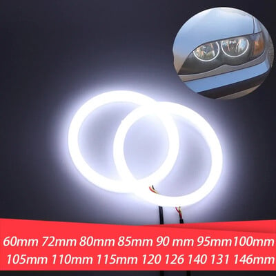 Super Bright Halo Rings Pamut LED Angel Eyes fényszóró 60mm 70mm 80mm 90mm 100mm 110mm 120mm autó motorkerékpár DRL villanykörte lámpa