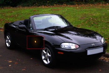 ANGRONG 2X Black Smoked Lens LED Indicator Repeater πλευρικό φως πορτοκαλί για Mazda MX-5 MK I II NA ΣΗΜ.