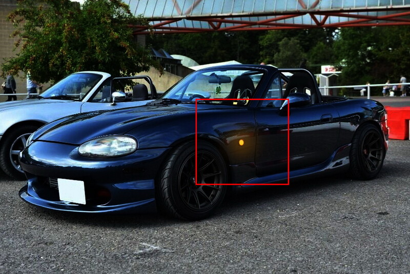 ANGRONG 2X juodas dūminis objektyvas LED šoninio indikatoriaus kartotuvo šviesa, geltona, skirta Mazda MX-5 MK I II NA NB