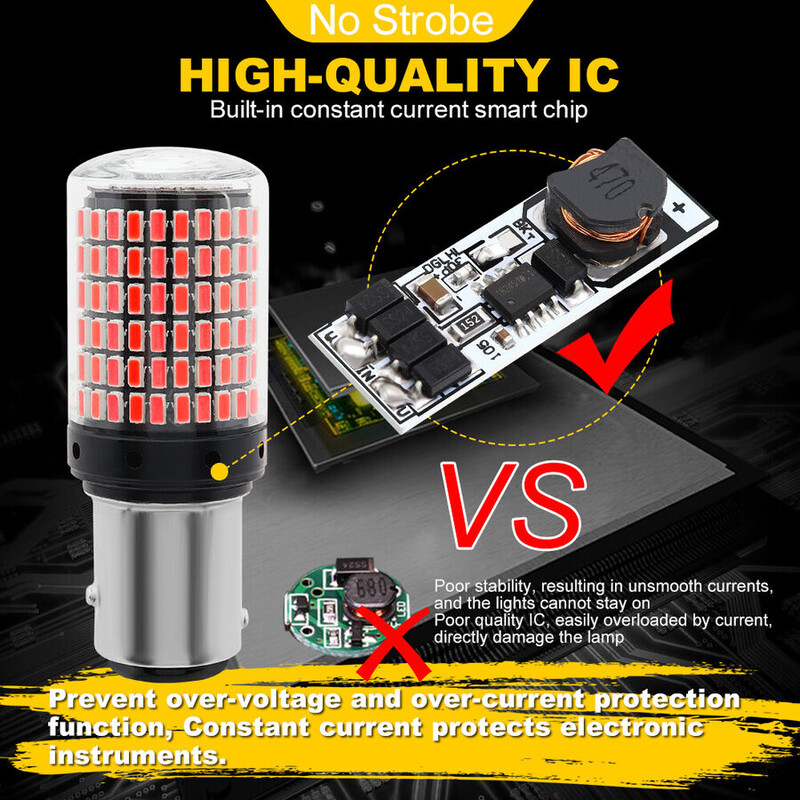 2x 1157 BAY15D LED Canbus 144 SMD 20W auto piduri tagalaterna tagatule pirnid.1156.bau15s.t20.7440.7443.3156.3157.