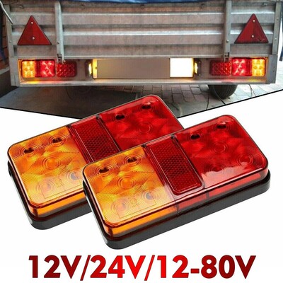 2tk 12V/24V/12-80V LED veoauto tagalatern tagatuli suunatuli pidurilamp tagumine pidurituli auto veoauto haagisele Ca Y4P9