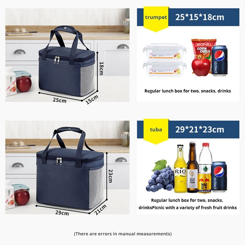 Izoliacinis maišelis priešpiečių dėžutės rankinė Bento krepšys su ryžių aliuminio folija, sutirštinta vandeniui atspari pietų dėžutės krepšys