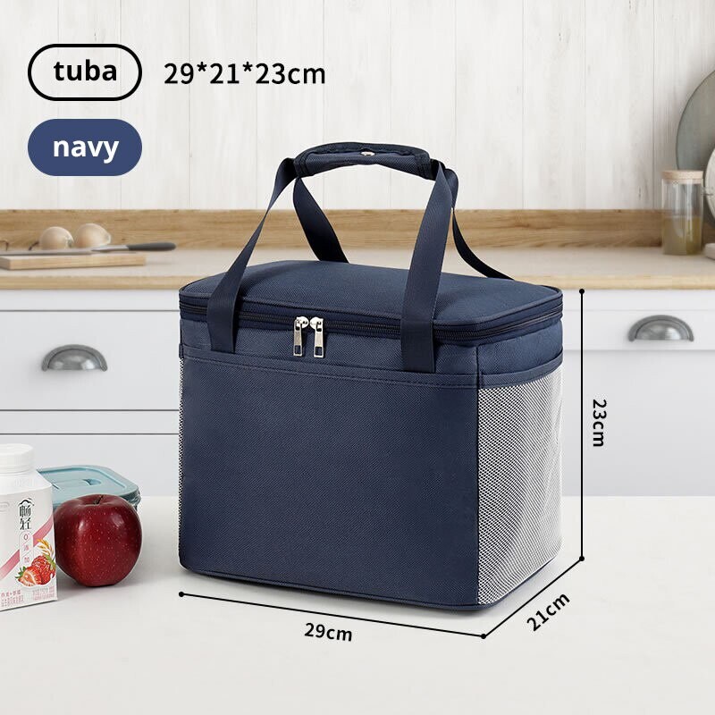 Izoliacinis maišelis priešpiečių dėžutės rankinė Bento krepšys su ryžių aliuminio folija, sutirštinta vandeniui atspari pietų dėžutės krepšys