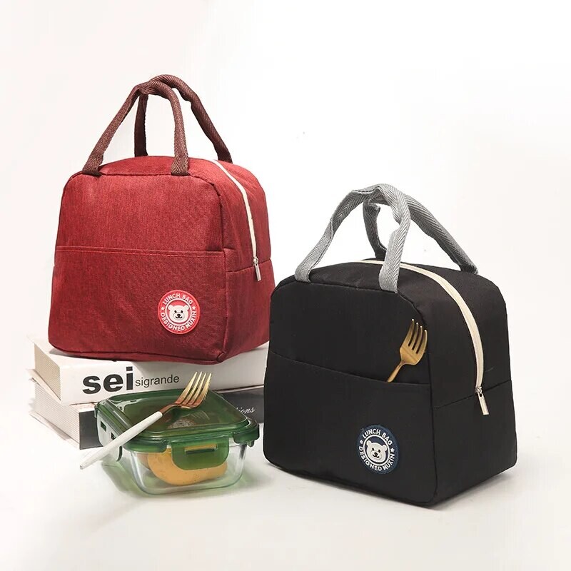 Izoliuotas pietų maišelio izoliacija „Bento Pack“ aliuminio folijos ryžių maišelio patiekalų paketas „Ice Pack“ studentų „Bento“ pietų rankinės izoliacija