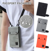 Rfid блокиране Crossbody врата висяща чанта за паспорт торбичка портфейл държач за карта нов документ за пътуване водоустойчива чанта за мобилен телефон