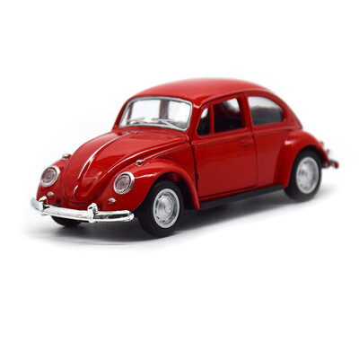 Най-новото пристигане Ретро ретро бръмбар Diecast Pull Back Модел на кола Играчка за деца Подарък Декор Сладки фигурки Миниатюри Орнаменти