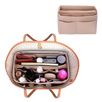 HHYUKIMI Brand Make up Organizer Τσάντα τσόχας για τσάντα ταξιδιού Εσωτερική τσάντα φορητές καλλυντικές τσάντες που ταιριάζουν σε διάφορες μάρκες