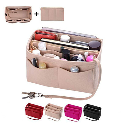 HHYUKIMI Brand Make up Organizer Τσάντα τσόχας για τσάντα ταξιδιού Εσωτερική τσάντα φορητές καλλυντικές τσάντες που ταιριάζουν σε διάφορες μάρκες