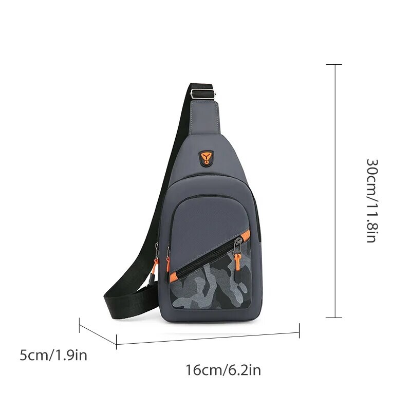 Rilibegan nailonist meeste rinnakott 2023, uus kaasaskantav vabaaja õlakott Trendikas ja ainulaadse disainiga Crossbody kott