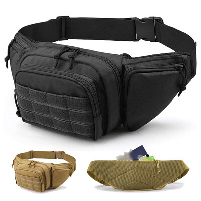 Férfi Derék Fanny Pack Övtáska Taktikai Katonai Motoros Sport Mászás Kemping Nylon Férfi Szerszámos Heveder Mellkas Csípő Táska