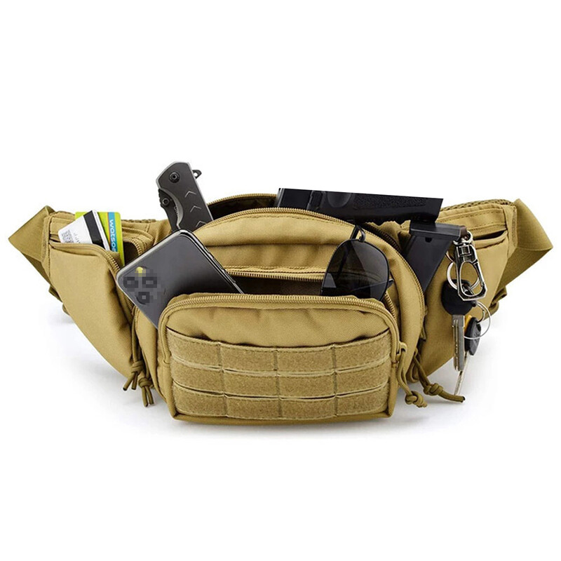 Ανδρική τσάντα ζώνης μέσης Fanny Pack Tactical Military Motorcycle Rider Sports Climb Camping Nylon Αρσενικό εργαλείο σφεντόνα στήθος Hip Bum Bag