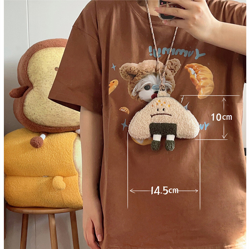 Японска чанта Kawaii 2023 Нови дамски анимационни плюшени чанти за през рамо с оризови топки Дамски чанти през рамо Чанта през рамо Чанта за вратовръзка Чанта Feminina