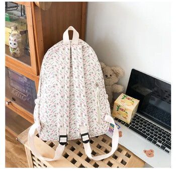 Κορεατική έκδοση Nylon Floral Backpack School Flower Fashion Backpack Γυμνασίων Τσάντα ταξιδιού για σακίδιο πλάτης γυμνασίου