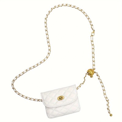 Δερμάτινη τσάντα μέσης αλυσίδας λουράκι ώμου Γυναικεία τσάντα χιαστί Πορτοφόλι μέσης μόδας τσάντα μέσης Αποσπώμενη ζώνη μέσης παιχνιδιού