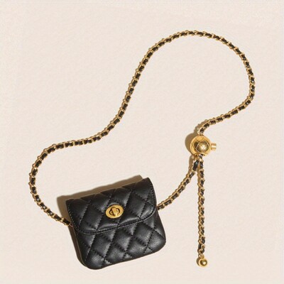 Δερμάτινη τσάντα μέσης αλυσίδας λουράκι ώμου Γυναικεία τσάντα χιαστί Πορτοφόλι μέσης μόδας τσάντα μέσης Αποσπώμενη ζώνη μέσης παιχνιδιού