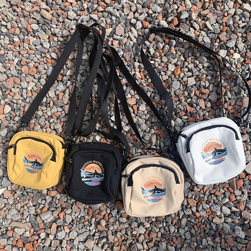 Mood Korea stiilis Harajuku stiilis daamide tudengihai lõuendist kott ühevärviline õlakott mini messenger kott käekott rahakott