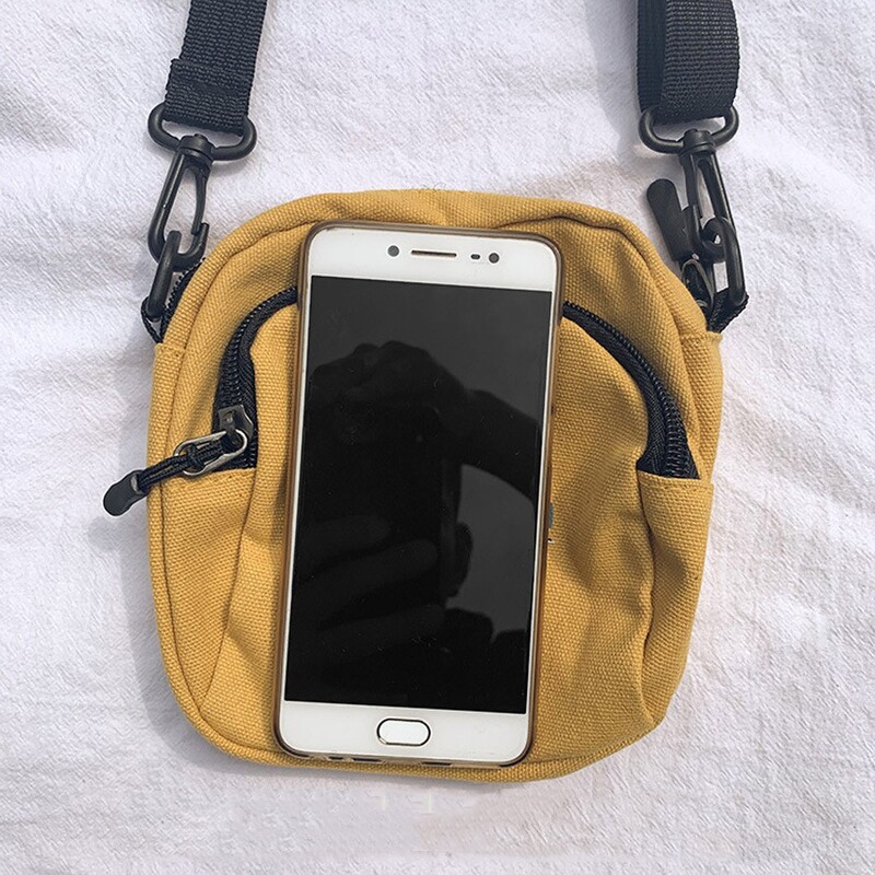 Mood Korea stiilis Harajuku stiilis daamide tudengihai lõuendist kott ühevärviline õlakott mini messenger kott käekott rahakott