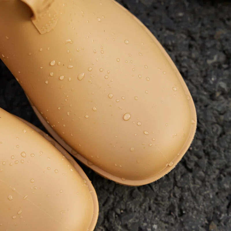 Pantofi de ploaie pentru bărbați, anti-alunecare, pantofi impermeabili la modă în aer liber, pantofi din plastic, rezistenti la uzură, iarnă, bumbac, calde, cizme scurte de ploaie bărbați