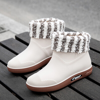 2023 uued vihmasaapad naistele, õues moodsad vihmasaapad, talvel puuvillased soojad libisemiskindlad veekindlad kummist kingad.