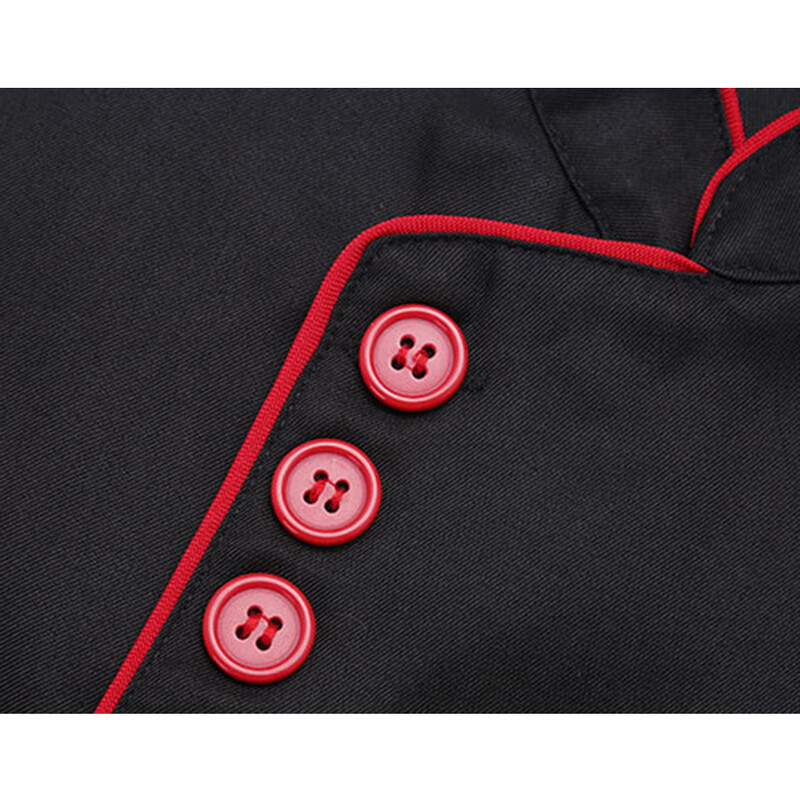 Σεφ Μπουφάν Στολή για Άντρες Γυναικεία Μπουφάν ομοιόμορφα μανίκια S Casual Μαύρα Πουκάμισα Unisex Παλτό Μαγειρικής Ρούχα Ανδρικά catering