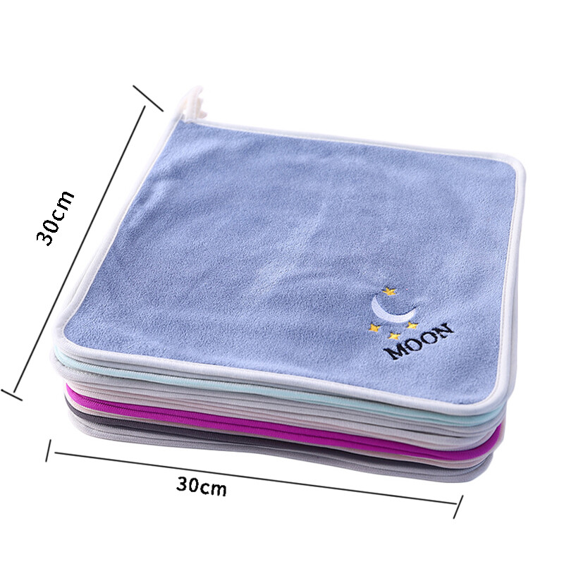 30X30CM Taskurätikud Käterätikud Ülipeente kiududega ruudukujulised polüesterrätikud Laste pehme puhastuslapp käterätikud imavad käterätikud hulgimüük