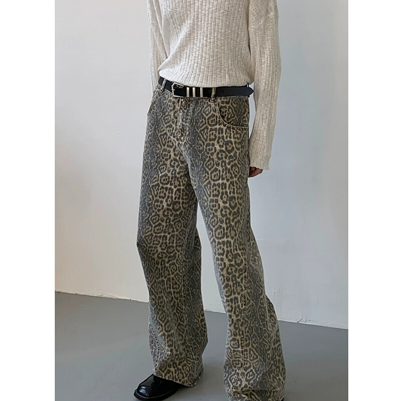 Hallid naiste teksad, kõrge vöökohaga hip-hop sirged mood püksid tänavarõivad Harajuku Y2K stiilis 2024 naiste laia säärega teksapüksid