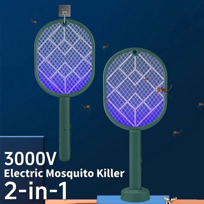 Stropitor de țânțari electric Încărcare USB Lampă ucigaș de țânțari Rachetă de insecte 2-în-1 Capcană de zvârlire de muște de vară Dispozitiv de eliminare a țânțarilor electric ﻿