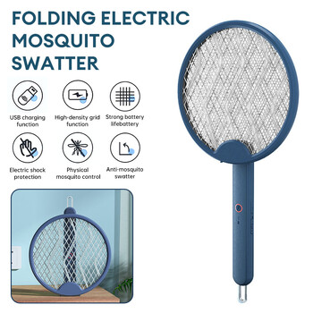 4 σε 1 Πτυσσόμενο USB Charge Electric Kunuto Killer Fly Swatter Catcher Bracket Quinto Killer with Purple Light Quinto Killer